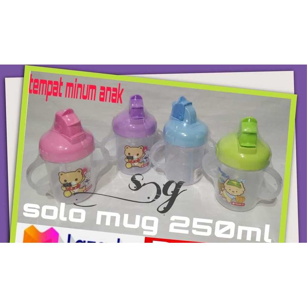 Gelas mug minum baby / Solo mug / Tempat minum anak balita / Gelas dot / Botol bayi Lion Star
