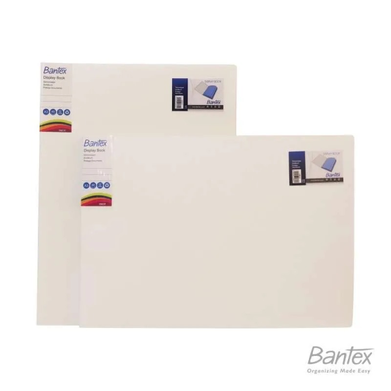 

BANTEX 40 SHEET DISPLAY BOOK / CLEAR HOLDER A3 LANDSCAPE 3364 WHITE (PCS)