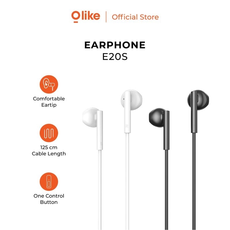 Earphone Handsfree Headset ORIGINAL OLIKE E20S HF Universal + Mic