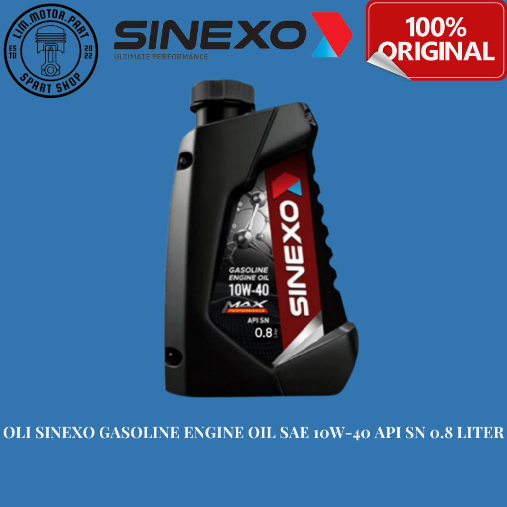 Oli Motor Sinexo Gasoline Engine Max 10W-40 0,8 Liter & 1 Liter 100% Original
