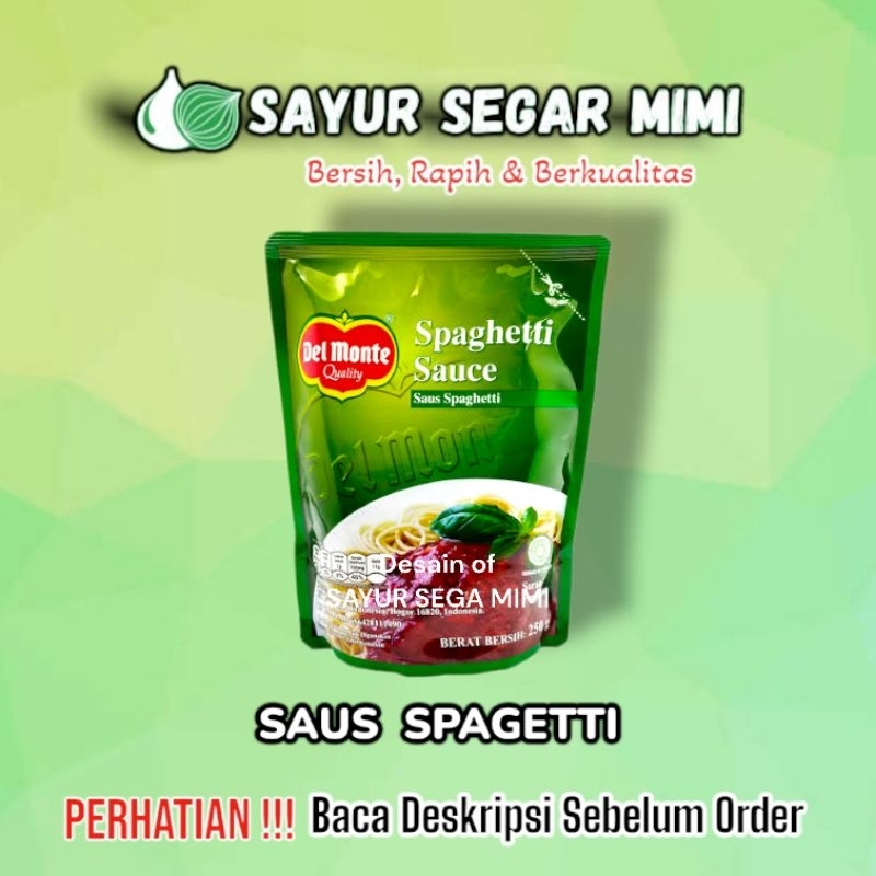 

Saus Spaghetti Delmonte Pouch 250Gr - Sayur Segar Mimi