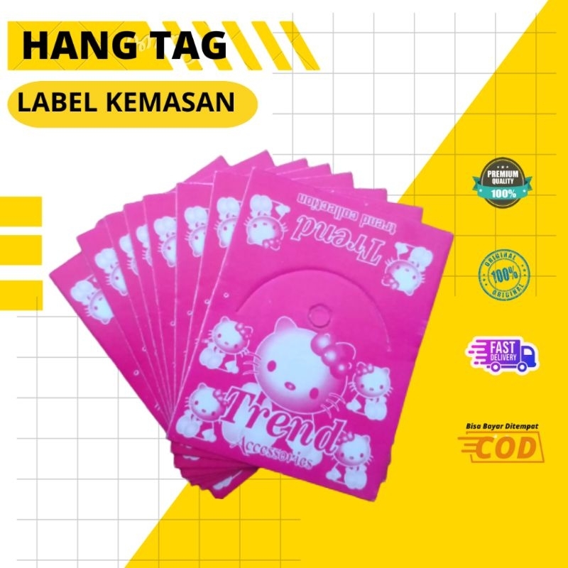 

1ikat 50 pcs Hang tag kertas Lebel accessories