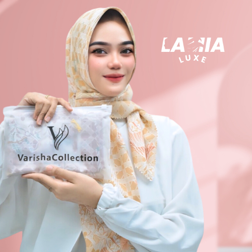 Hijab Motif Pastel Dreams  - Navy/ Choco/ Cream/ Pink/Sage (Packaging Pouch)