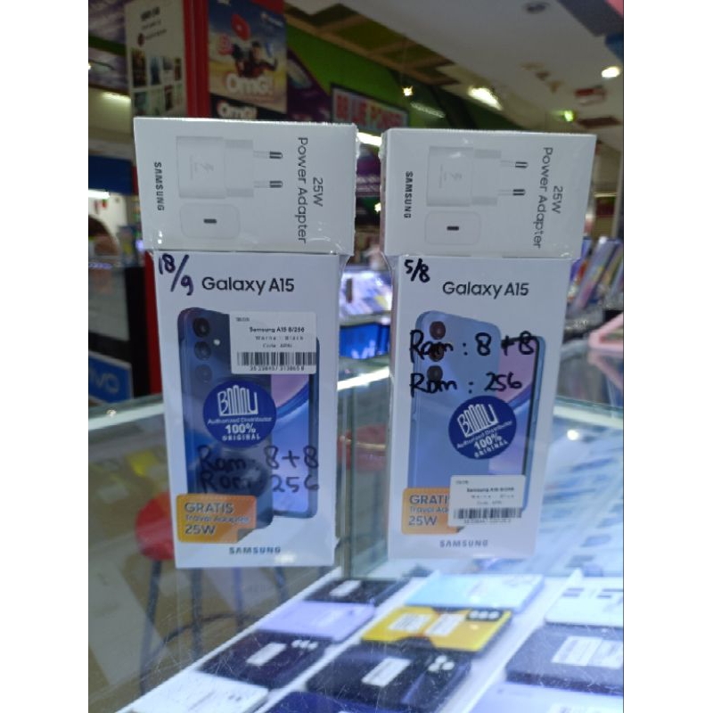 SAMSUNG A15 4G RAM 8+8/256GB BARU GARANSI RESMI