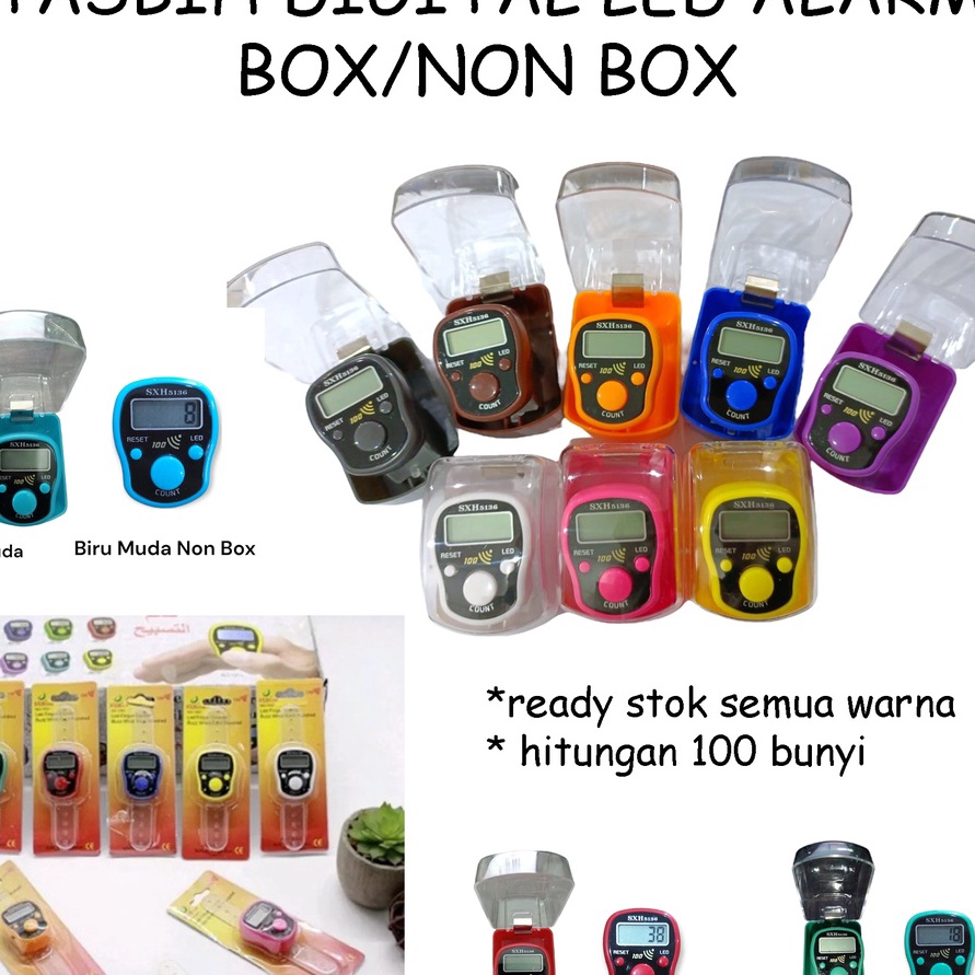 MURRRMERRR Tasbih Alarm LED SHX5136 Digital Finger Counter LED Alarm 1 Akan Bunyi 3 Tombol