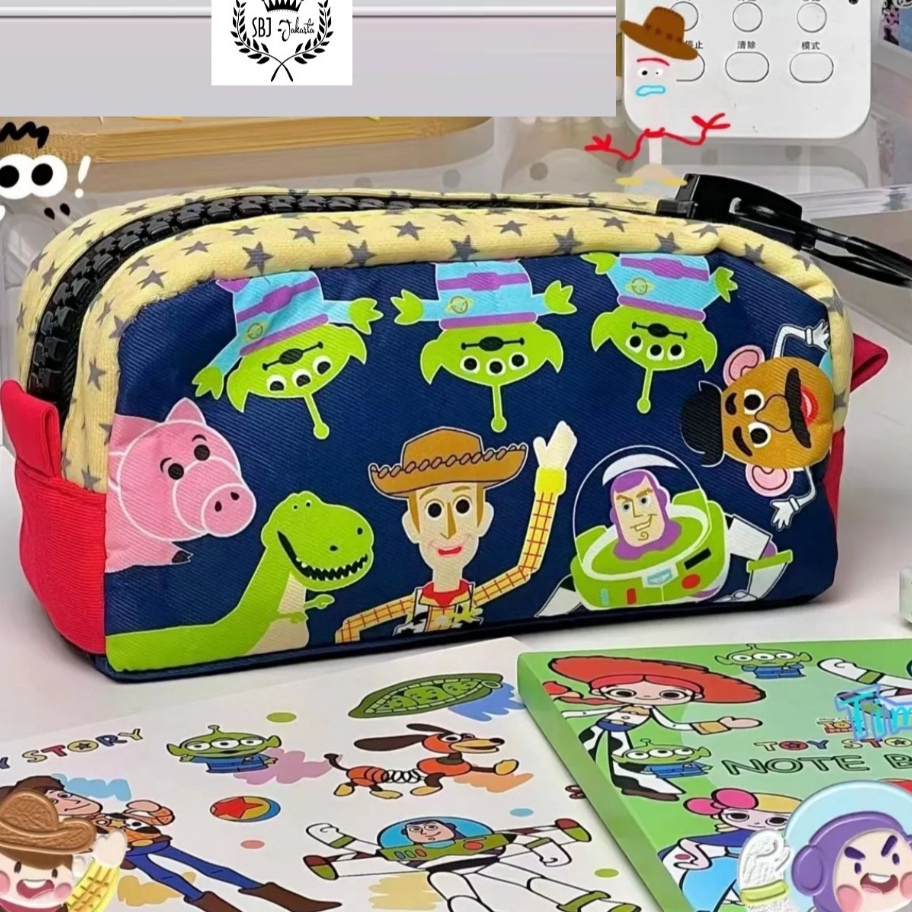 

PRODUK TERBARU Tempat Pensil Kotak pensil Softcase kanvas Toy Story Sanrio My melody Pochacco resleting besar
