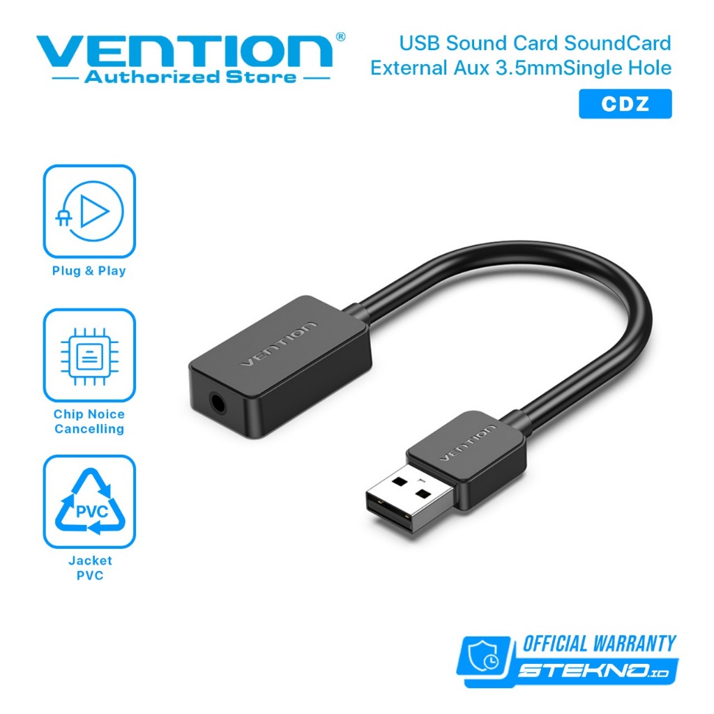 Vention Usb Sound Card SoundCard External USB A to Aux 3.5mm CDZ