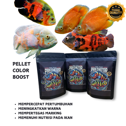 PELLET PAKAN IKAN OSCAR, LOUHAN DAN BISA UNTUK JENIS IKAN LAINNYA