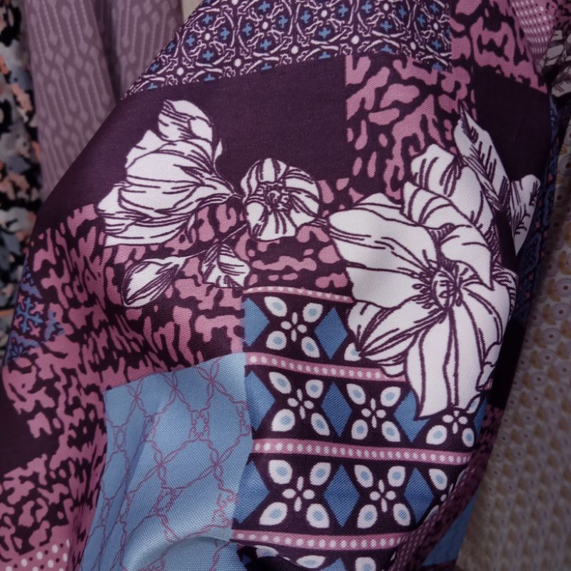 Kain Maxmara Silk Luxury Motif Bunga Flower - Kain Maxmara Silk - Kain Meteran Sqa | Harga Per Seten