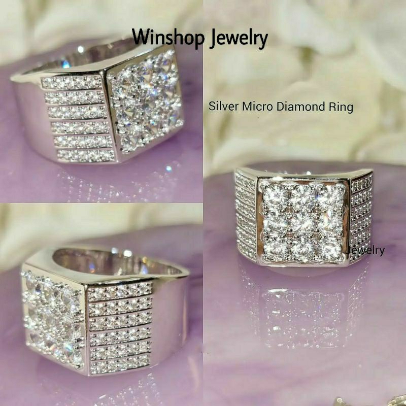 Cincin Berlian Pria Cincin Silver Perak Pria Cincin Pria Emas Cincin Swarovski Pria