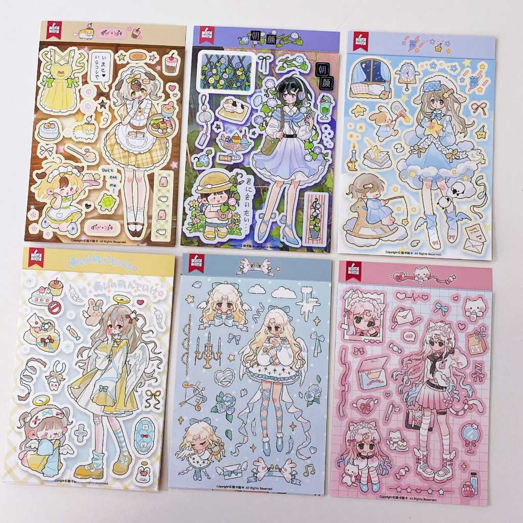

[WindHeart] 1 lembar sticker sheet fairy tale style sticker sheet girl deco sticker