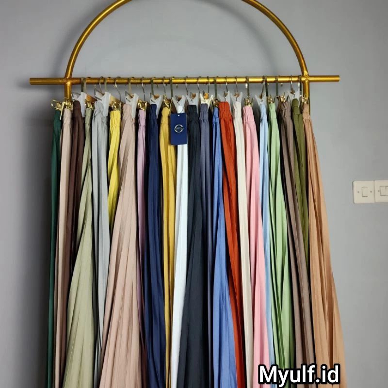 Rok Plisket Premium / Rok Plisket Payung / Rok Plisket Murah / Myulf.id / Rok Makassar