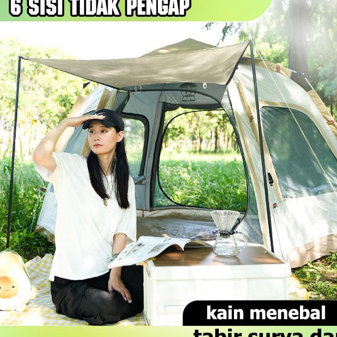 KP8 tenda camping 45678 orang Tenda Tahan angin tahan hujan tenda otomatis tenda camping 4 orang ten