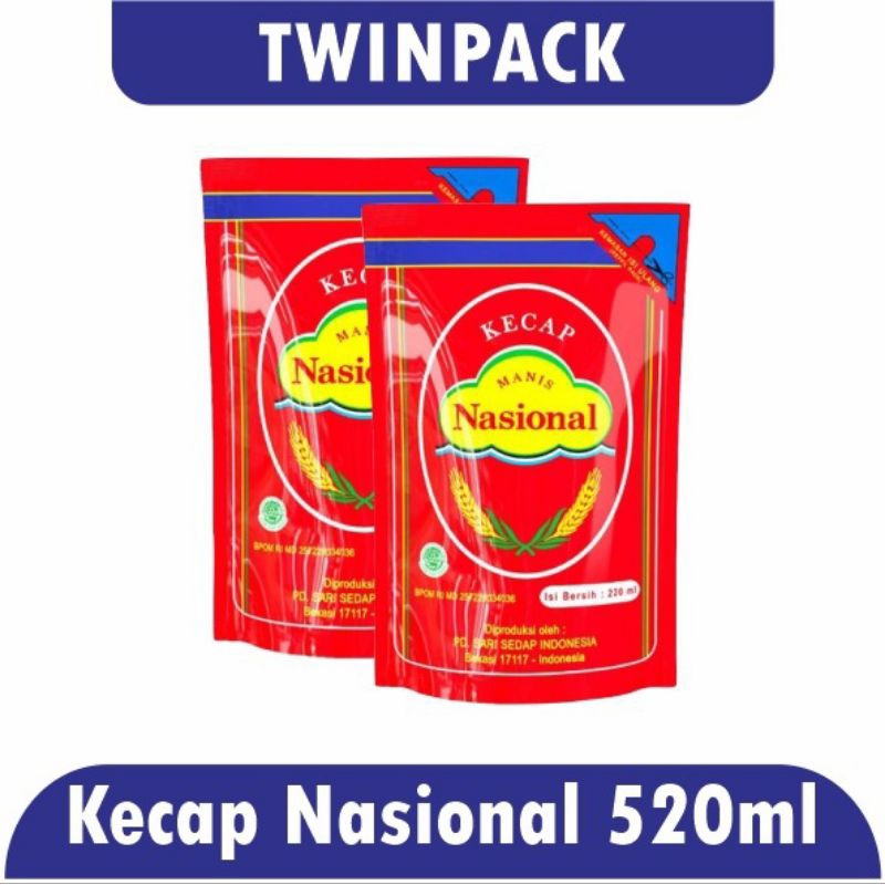 

[ Twin Pack ] Nasional Kecap Manis Refill 520ml Kemasan Pouch
