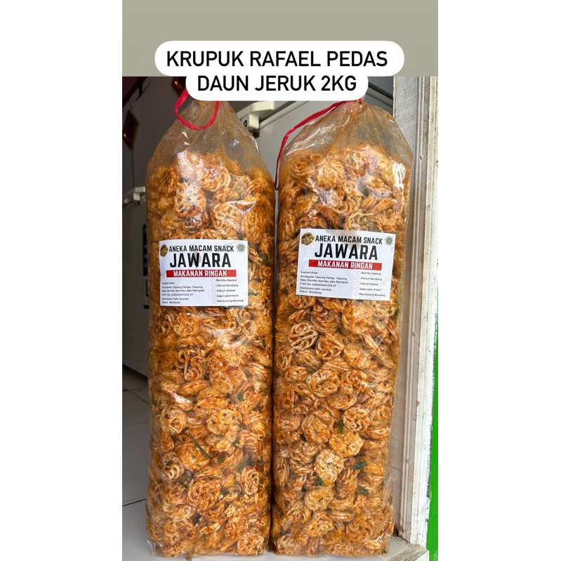 

Krupuk rafael pedas 2kg