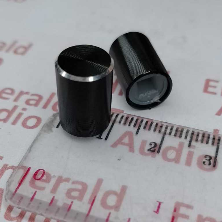 KNOP SWITCH DPDT ALUMUNIUM WARNA HITAM KILAP