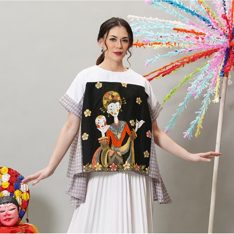 [SALE] NONA RARA - Mampang Tulis Betawi T2254, Baju Batik Kasual Modern