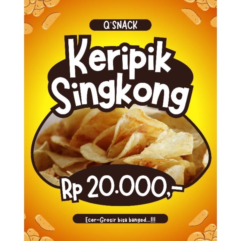 

QSNACK KERIPIK SINGKONG GURIH ANEKA RASA 500GR