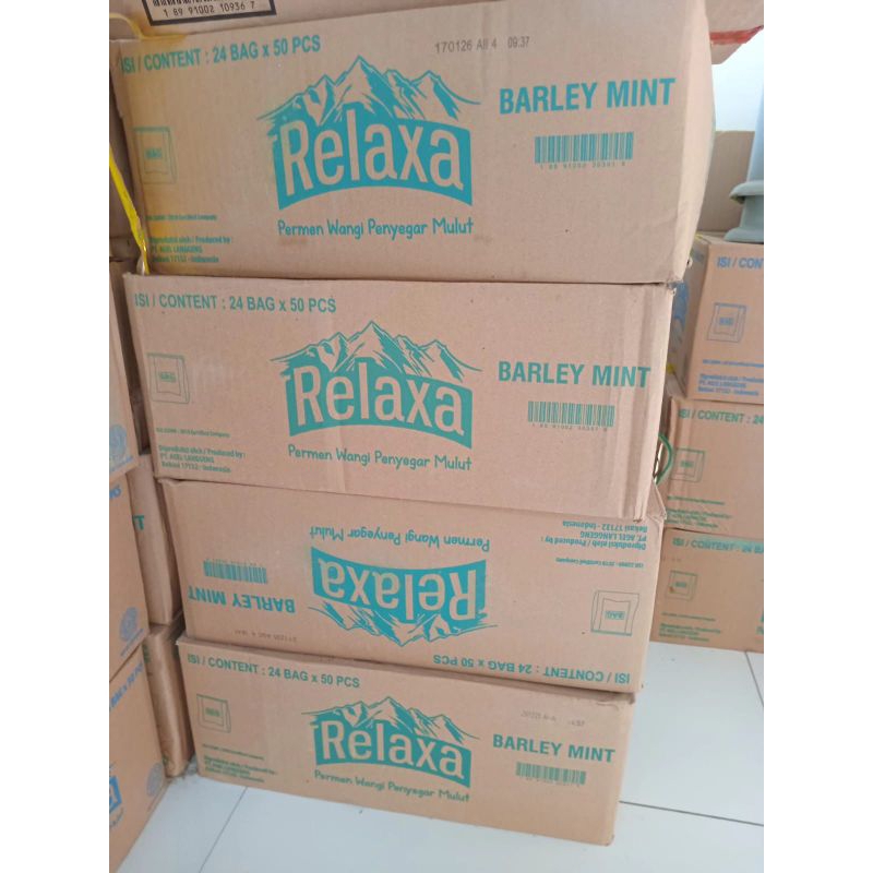 

1 karton permen relaxa isi 24bag