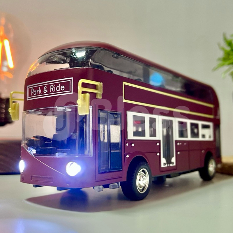 (Terdapat Lampu & Suara) Mainan Miniatur Diecast Bus / Articulated Bus / Express Bus Skala / Bus