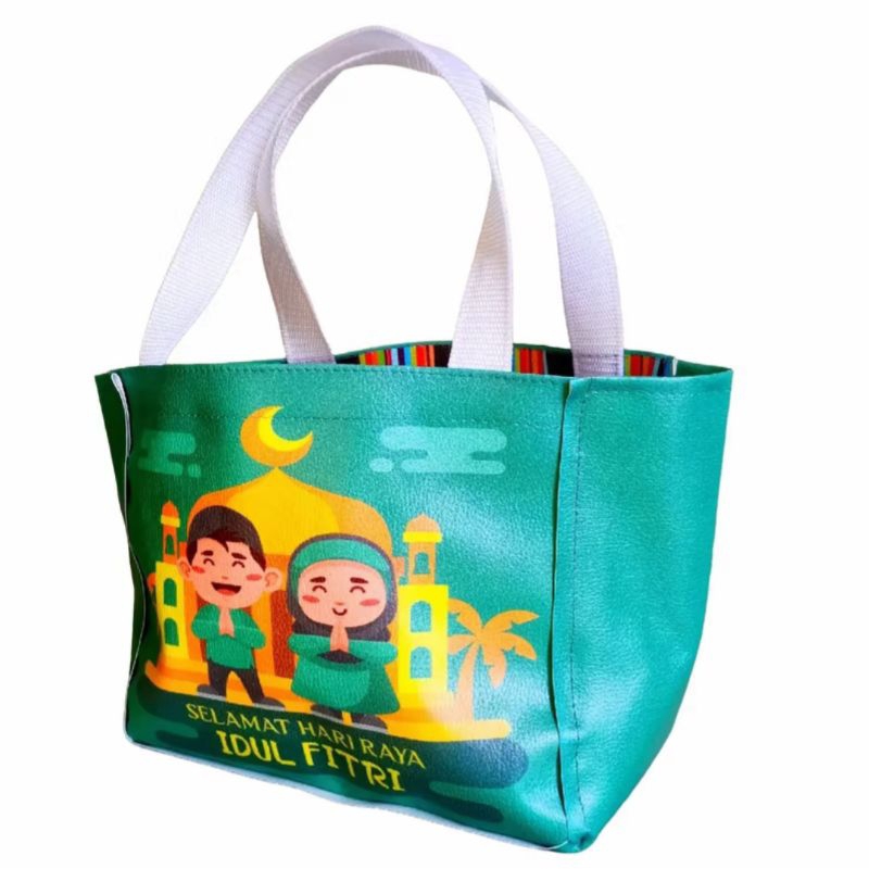 

(Isi Per 10pcs) Tas Idul Fitri Hijau Terlaris Bahan Oscar
