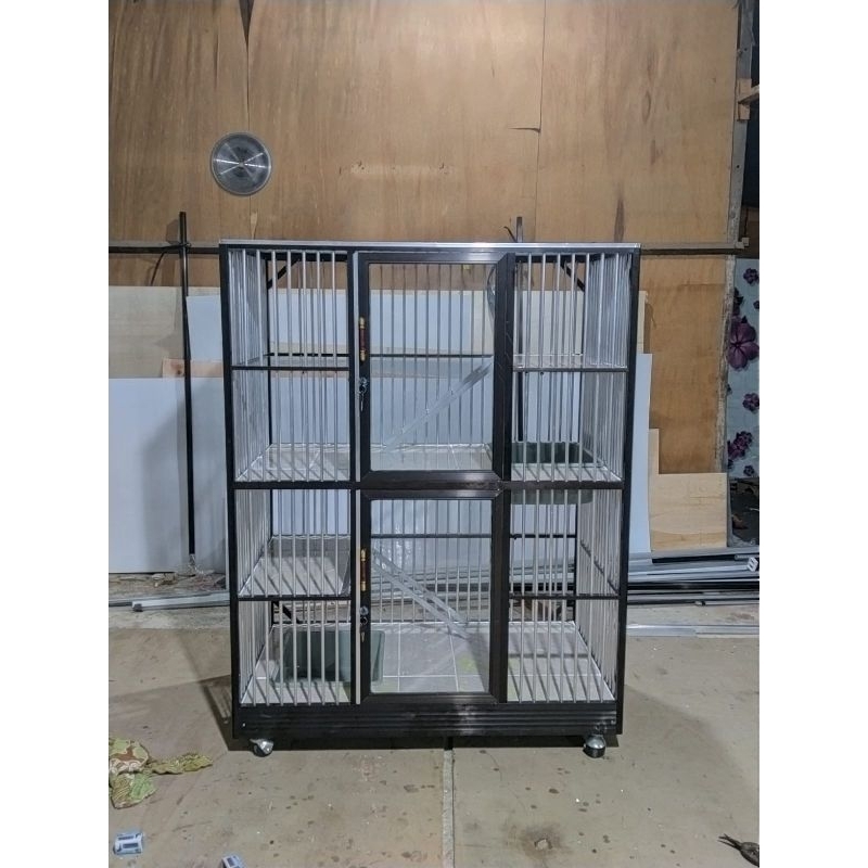 Kandang kucing aluminium 2 kamar