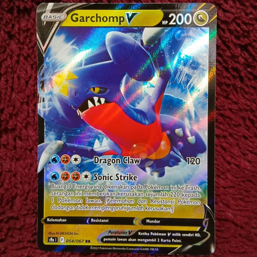 Garchomp V RR s9a - Pokemon TCG Indonesia foil holo