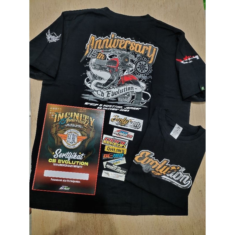 kaos CB evolution anniversary 15 tahun