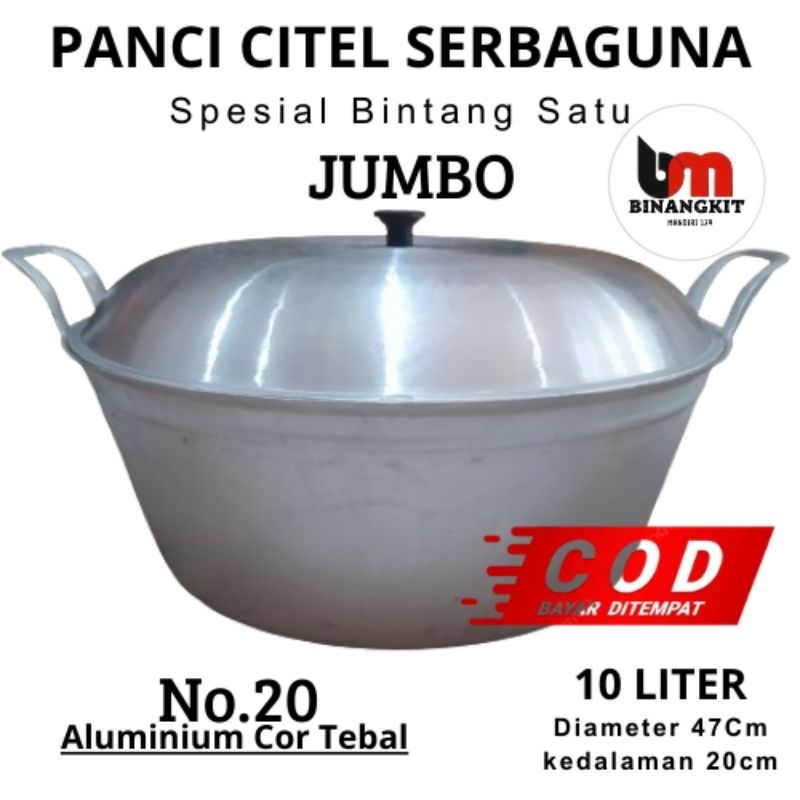 Citel jumbo no 18 panci katel diameter 42 cm tinggi 17 cm citel panci serbaguna