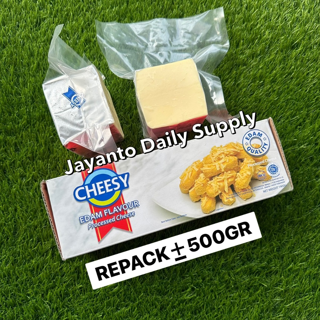 

CHEESY KEJU EDAM 500GR REPACK / KEJU UNTUK KUE KERING HARGA TERJANGKAU & ENAK - 100% HALAL