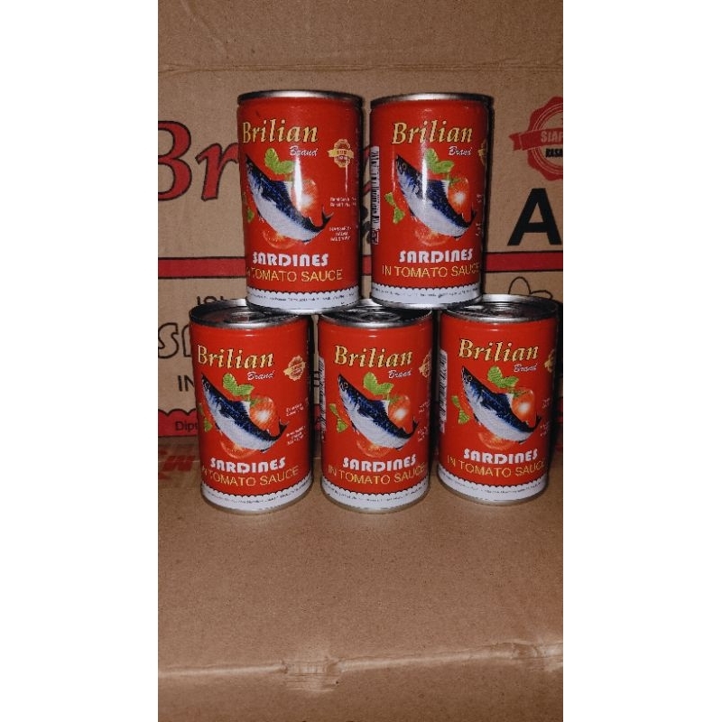 

QH SARDEN BRILIAN Kaleng 5 pcs 155gr & free garam!!