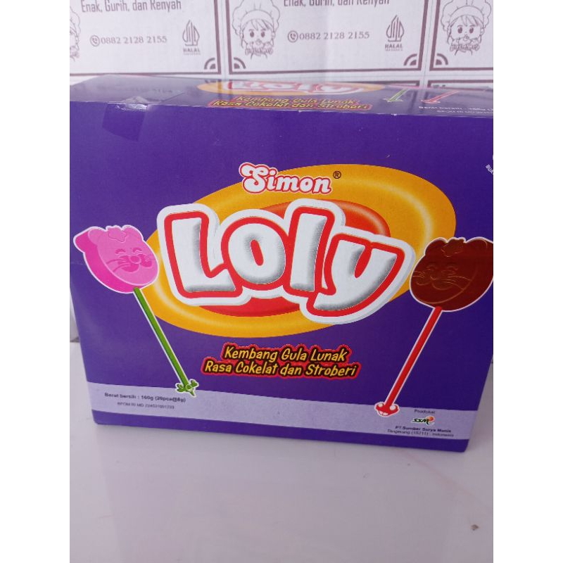 

coklat loly isi 20pcs/permen coklat stroberi/kembang gula