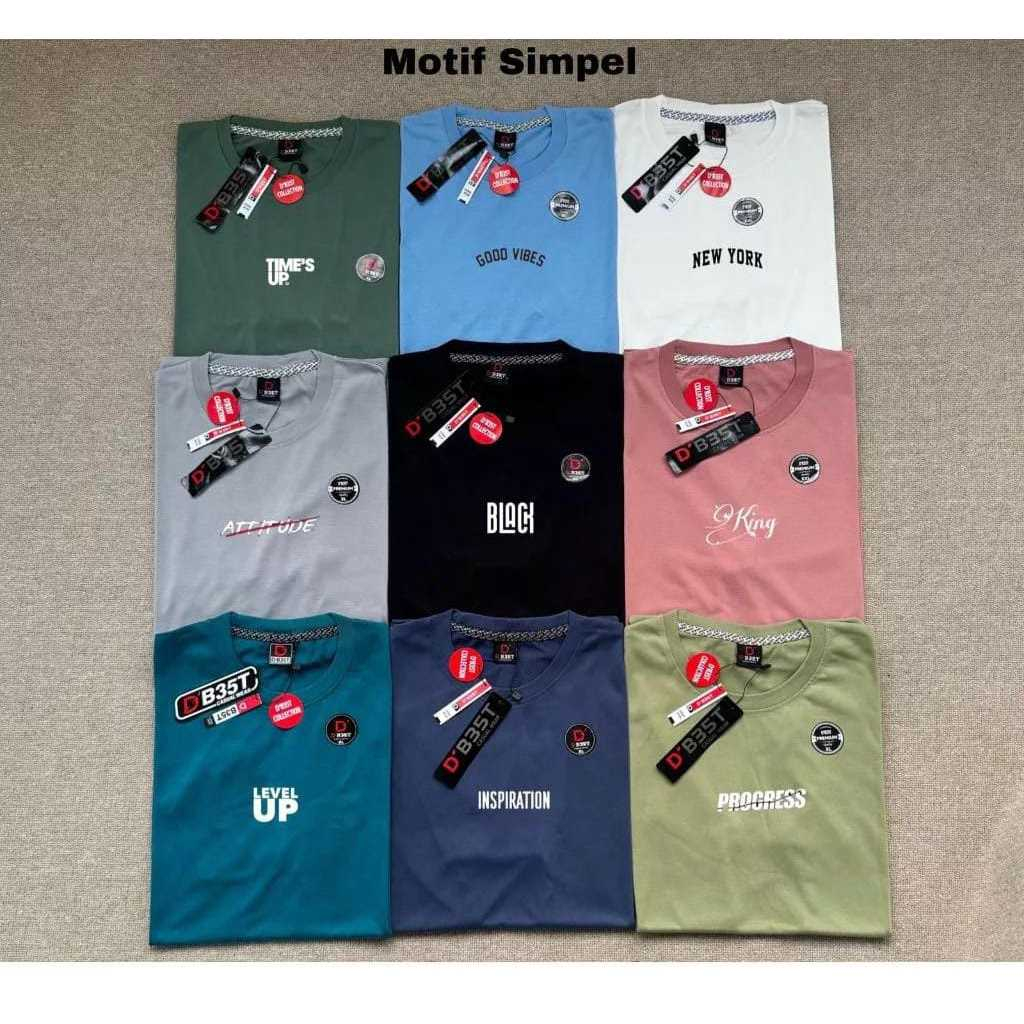 kaos distro pria 5 pcs 100 / kaos oblong pria / kaos wanita branded hemat promo kaos