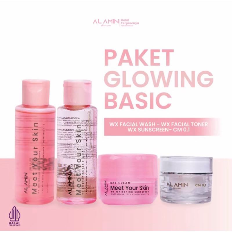 Alamin Skincare Paket Glowing Basic 4pcs
