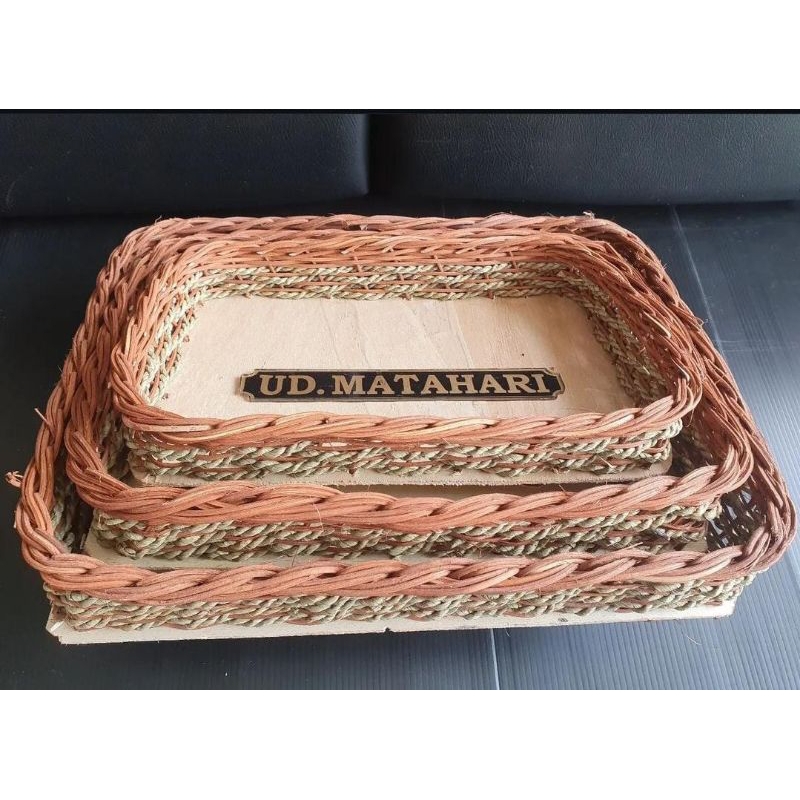 Rotan Anyaman / Keranjang Anyaman / Keranjang Rotan / Kotak Hampers Anyaman / Wadah Hampers / Kotak 