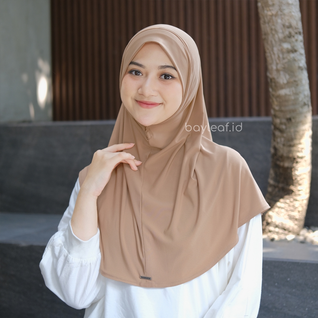 Bayleaf.id Nabila Hijab Sport Menutup Dada / Bergo Instan Sport / Hijab Instan Menutup Dada/ Kerudun