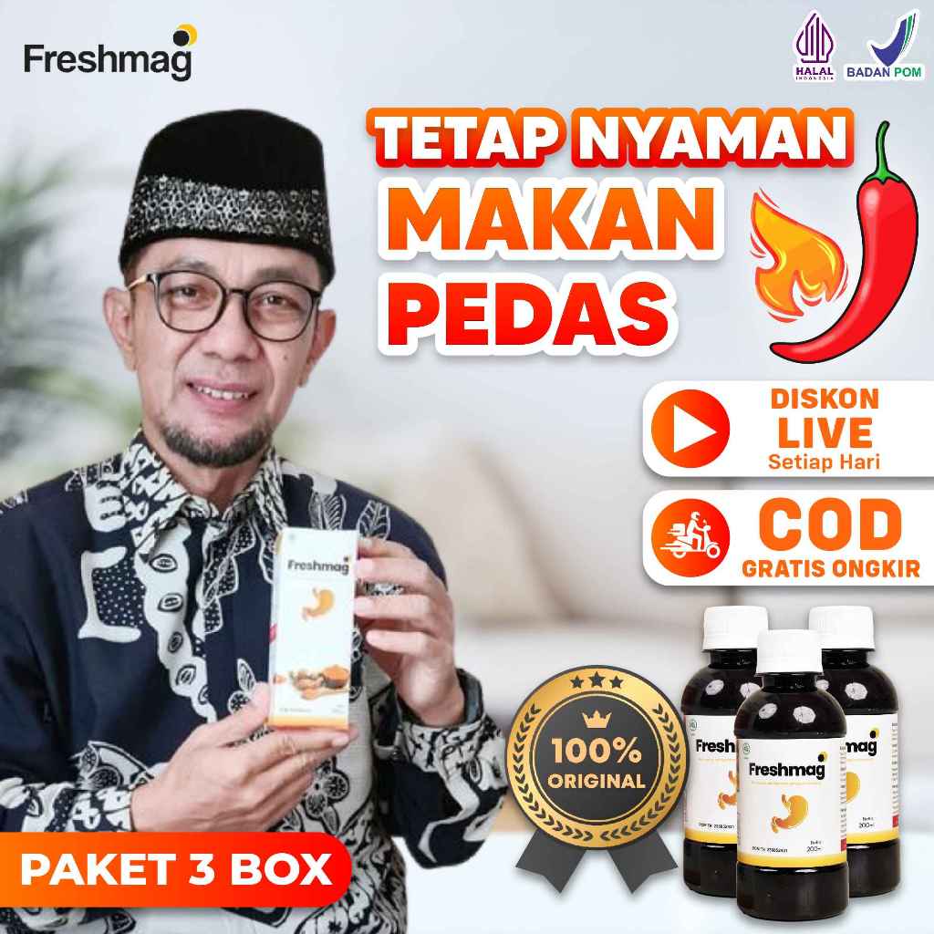 

[PAKET 3 BOX] | Freshmag | Madu Herbal Alami Yang Ampuh Mengatasi Masalah Asam Lambung Maag GERD 100% Produk Ori dan HALAL BPOM