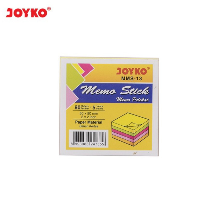 

STICK NOTE JOYKO MMS-13 | TUMPUK 5 WARNA | M21 STATIONERY