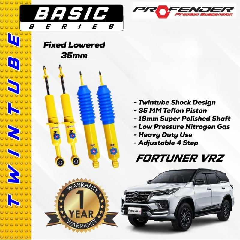 Shockbreaker LOWERED PROFENDER Toyota FORTUNER VRZ 16+ Twintube Adjustable