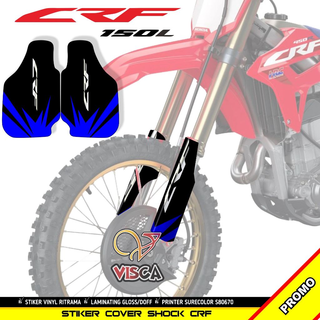 Stiker Cover Shock Honda CRF - Stiker CRF Desain Custom Design