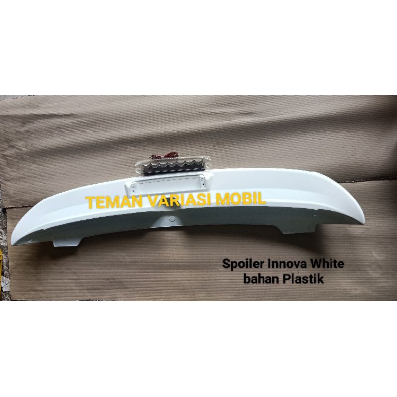 SPOILER LAMPU BELAKANG TOPI BELAKANG PLASTIK MOBIL TOYOTA INNOVA INOVA LAMA PUTIH WHITE PLASTIK