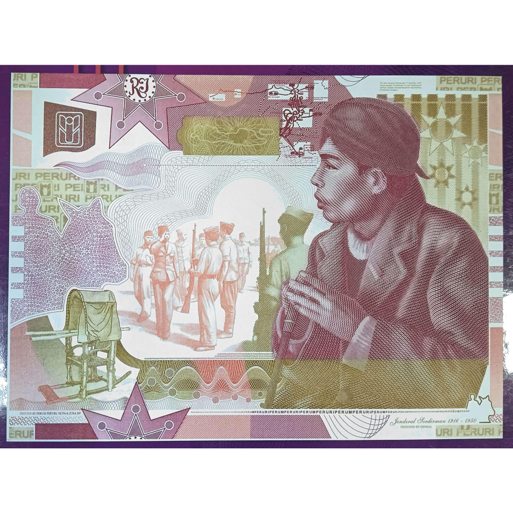 Testnote 'Peruri' Jenderal Soedirman (+folder Peruri)