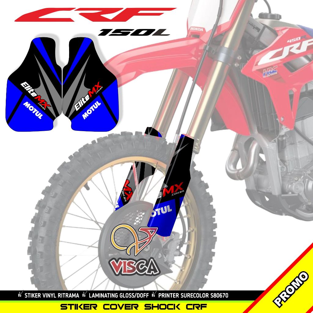 Stiker Cover Shock Honda CRF - Stiker CRF Desain Supermoto Add