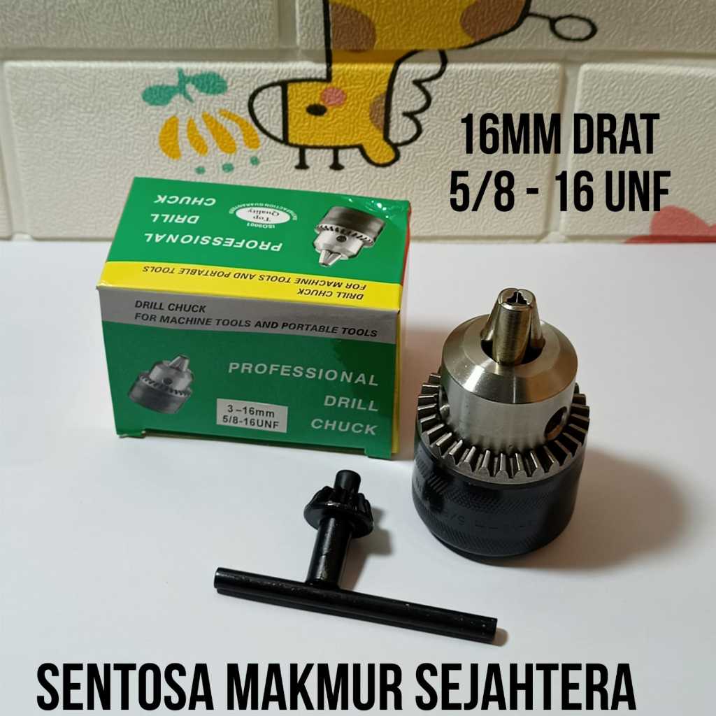 "Kepala Bor 16mm Drat 5/8 3-16mm Kepala Bor 16mm Drat Drill Chuck