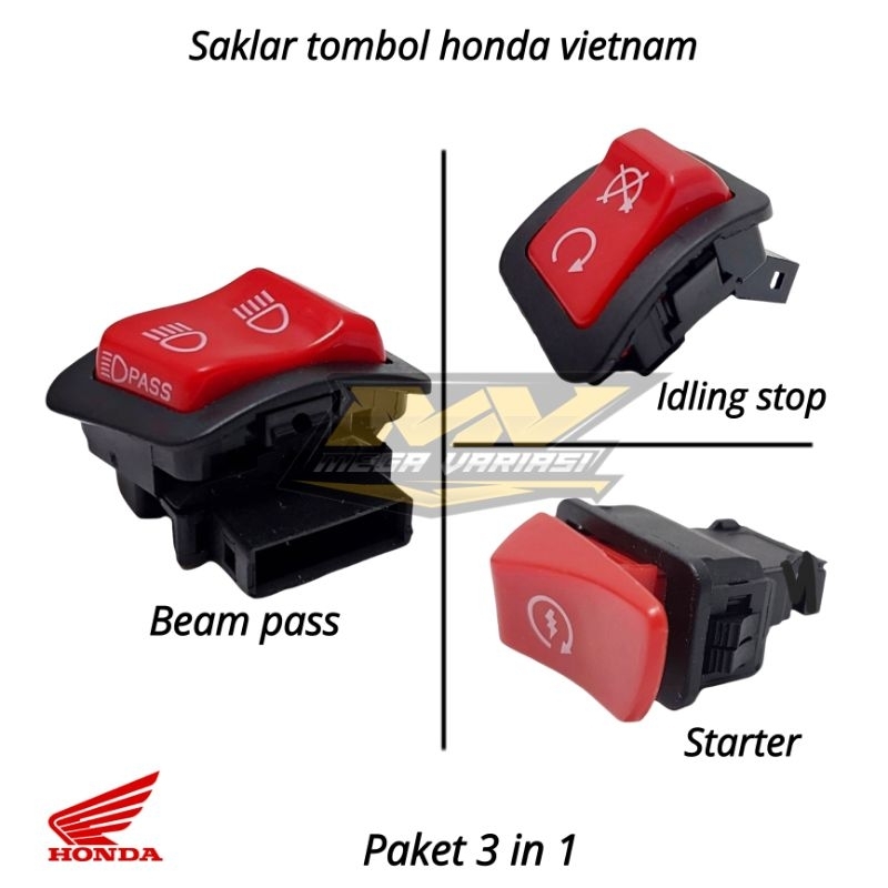 SAKLAR TOMBOL HONDA VIETNAM BEAM PASS STARTER IDLING STOP , SAKLAR PIW PIW HONDA VIETNAM