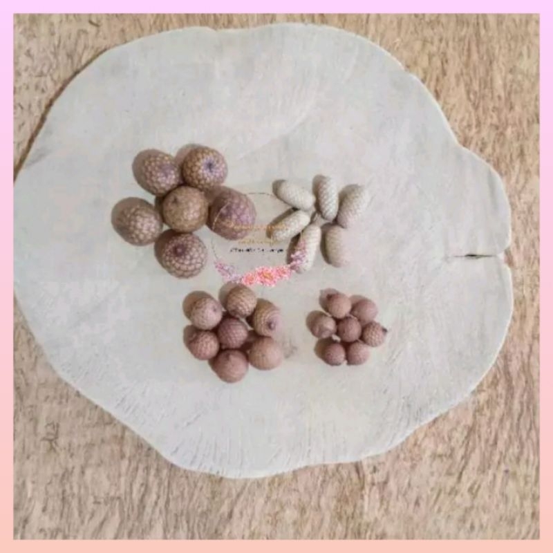 Biji rotan bulat | kapsul rotan | biji rotan lonjong | bahan kerajinan tangan | kolase biji