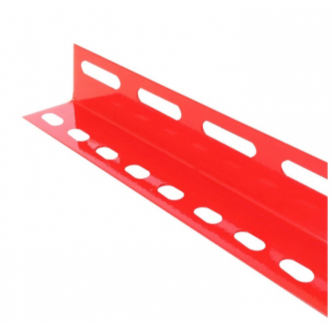 Besi Siku Rak Serbaguna Lubang Panjang Tebal Merah (HARGA PER LONJOR) 3 METER