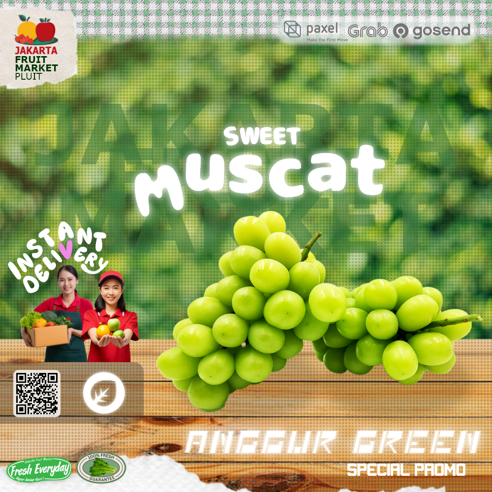 

MUSCAT SWEET GREEN buah anggur ssegar