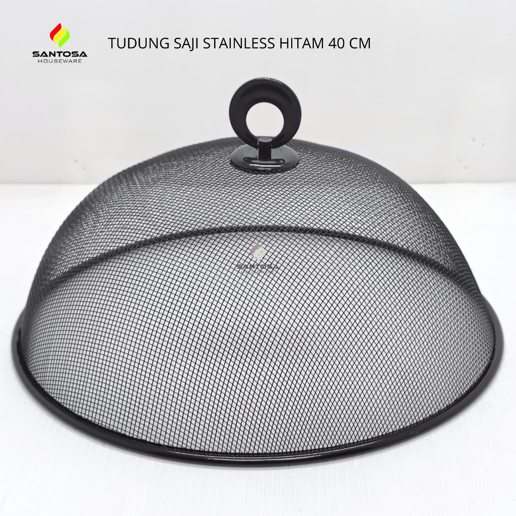 Tudung Saji Stainless Hitam 40 cm