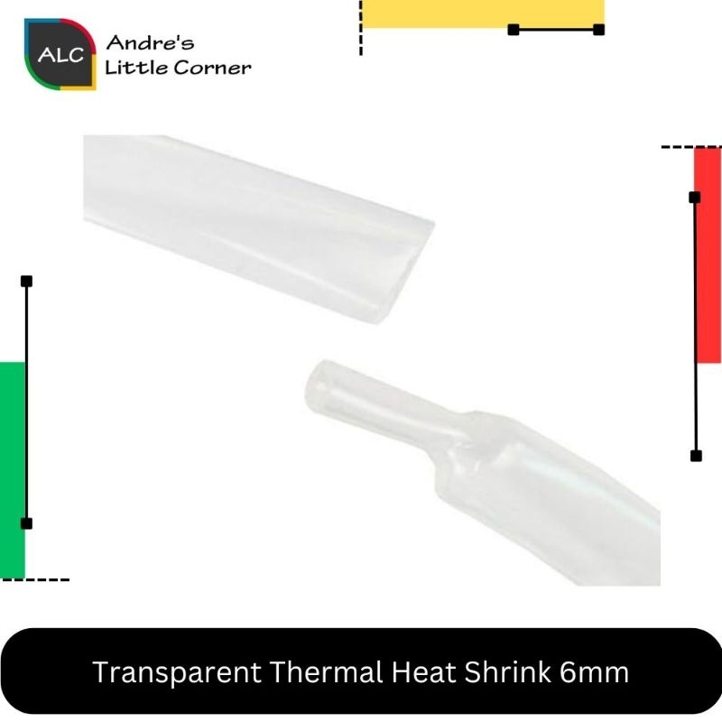 Heat Shrink Tube Selang Bakar Transparan Transparent Bening 6mm per 10cm